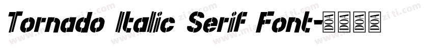 Tornado Italic Serif Font字体转换